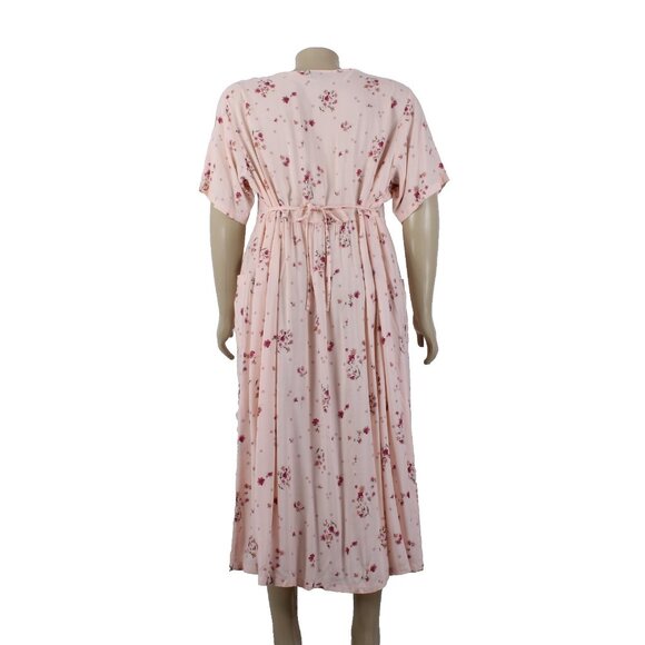 Erika II Sz 3X Dress Pink Magenta Floral Pocket Unlined 100% Cotton Dress - Picture 9 of 15